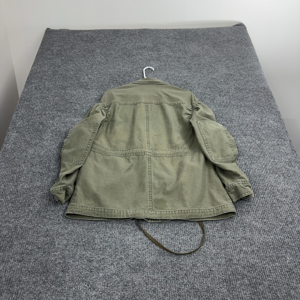 Steven Alan Field Jacket Women S Olive Green Cotton Drawstring Utility Military - Picture 5 of 8
